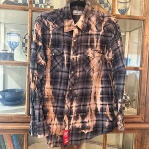 Wrangler ReMade USA Flannel w/ 101 Dalmatians Back Patch L